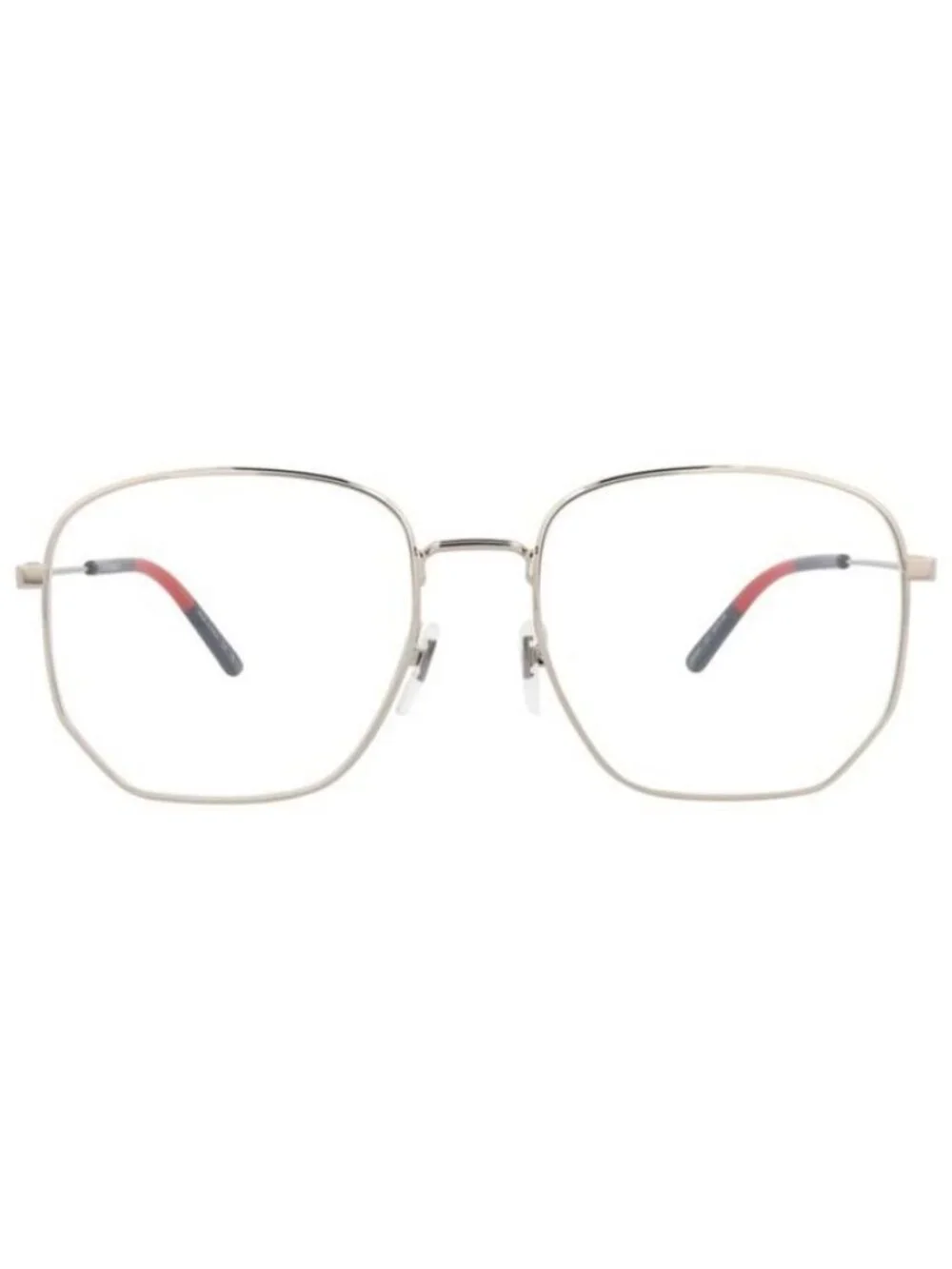 New Gucci Womens Square/Rectangle Gold Gold Transparent Fashion Designer Eyeglas